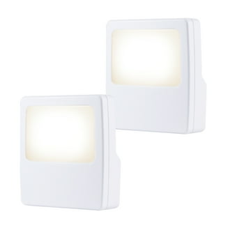 GE Always-on LED Plug-In Night Light, 2-Pack, Soft White Glow