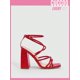 thumbnail image 3 of Everyday Collection Women Criss Cross Buckle Decor Chunky Heeled Sandals, Elegant Black Ankle Strap Sandals For Summer, 3 of 4