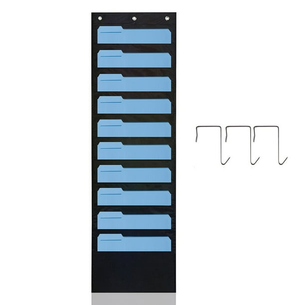 Hanging File Organizer Bag Oxford Fabric 10 Layer Folder Storage Pocket