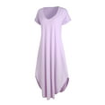 thumbnail image 2 of Richie House Nightgowns Women Plus Size V Neck Loungewear Short Sleeve Sleepwear S-XXL RHW2895, 2 of 3
