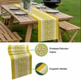thumbnail image 5 of Yellow Daisy Table Runner - 108 Inch Long, Kitchen Dining Table Runner Dresser Scarves, Farmhouse Floral Yellow Striped Farmhouse Decor for Coffee Tables Wedding Party Banquet, 5 of 8