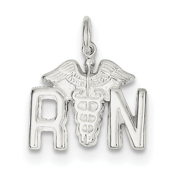 Sterling Silver Nurse Symbol Charm QC143 (16mm x 18mm)