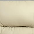 thumbnail image 6 of Furniture of America Pallan Contemporary Faux Leather Tufted Loveseat in Ivory, 6 of 7