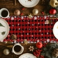 thumbnail image 2 of Christmas Cotton Linen Table Runner for Dining Kitchen, Snowman Pine Tree Winter Snowy Red Black Plaid Wedding Outdoor Party Tablerunners Decoration, Dresser Scarf Coffee Tablecloth Runners 13"x120", 2 of 9