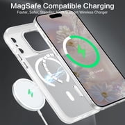 DOMAVER Magnetic for iPhone 18 Pro Case / iPhone 17 Pro Case (6.3) - Slim Fit Matte Translucent Cover | MagSafe Compatible | Shockproof Anti-Yellowing | White