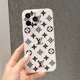 thumbnail image 1 of Funda Blanca Negra Para Teléfono iPhone 14ProMax 11 12 13 Pro Max 7 8 Plus X XR XS Protectora Completa Carta De Lujo V Nuevo Patrón Gao Jiahui unisex, 1 of 2