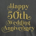 thumbnail image 3 of CafePress - 50Th Wedding Anniversary Gold Retro Typography T Shirt - Mens Comfort Colors Shirt, 3 of 5