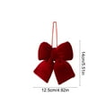 thumbnail image 3 of HongHeng 1Pc Plush Velvet Bows Christmas Bow Hanging for Christmas Tree Decoration Door Window Decor, 3 of 6