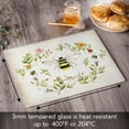 thumbnail image 6 of CounterArt Bee Wreath 3mm Tempered Glass Cutting Board 15" by 12", 6 of 7