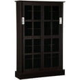 Atlantic 49" Windowpane Media Storage Bookshelf with Sliding