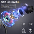 thumbnail image 2 of Auriculares inalámbricos Rulefiss Q38 Bluetooth 5.3 48 horas IP7 negros, 2 of 7