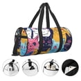 thumbnail image 3 of Xecao Colorful Cats Pattern Art Print Travel Duffle Bag, Bag Carry On Tote Bags for Women, Travel Sport Gym Bag for Men, Hospital Bag for Labor and Delivery, 3 of 6