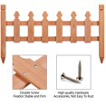 thumbnail image 3 of Topeakmart Wood picket fence for Garden, Brown, 3 of 6