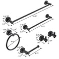 thumbnail image 2 of JINS&VICO 6 PCS Matte Black Bathroom Accessories Set, Thicken Space Aluminum Bathroom Hardware Set, 24 Inches Wall Mounted Towel Racks for Bathroom, 2 of 9