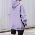 thumbnail image 6 of Xunlbb Sweatshirt for Women,Women's Solid Color Long Sleeved Pocket Loose Hooded Top Sweatshirt,Size S-2XL, 6 of 6