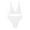 White, variant on Sngxgn Womens Scoop Neck Cut Out Front High Cut Swimsuit(BU3,S)