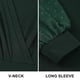 thumbnail image 4 of Vestido de mujer con cuello en V y manga larga, vestido de jacquard liso, 4 of 8
