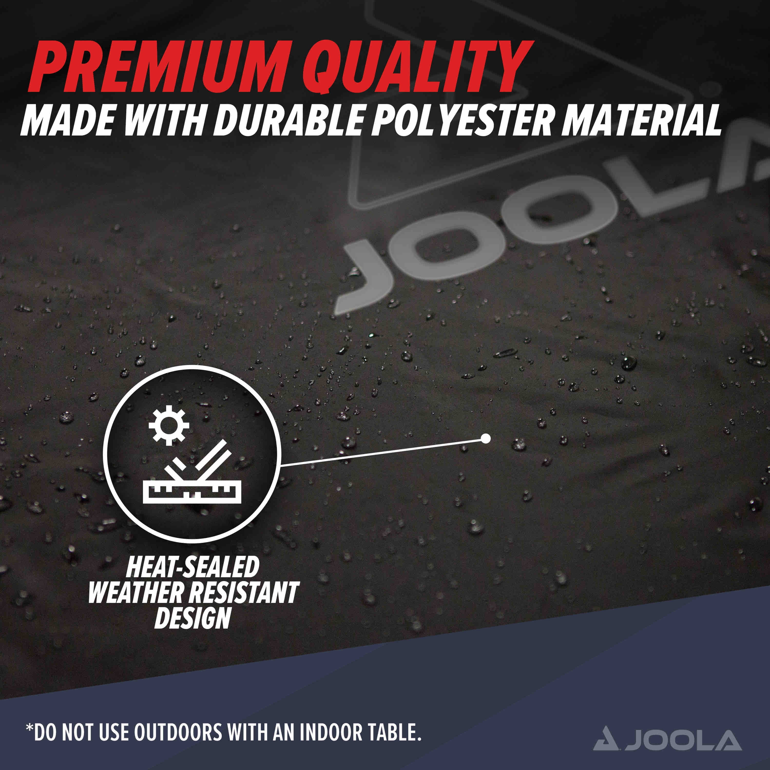JOOLA Dual-Function Indoor/Outdoor Waterproof Table Cover, Black