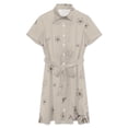 thumbnail image 4 of Flowers Botanical Womens Shirt Dresses Women'S Short Sleeve Dress Turn-Down Collar Dress A Line Casuall Dress Oversize(XS-6XL), 4 of 7