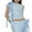 Blue, variant on KelaJuan Women Mesh See-Through 3D Floral Tank Top Sexy Ruffle Crop Top Slim Fitted Sleeveless Vest Summer Club Streetwear