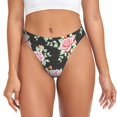 thumbnail image 1 of Fotbe Rose Flowers Tanga Sin Costuras para Mujer con Estampado – Panties Invisibles, Transpirables y Cómodos para Uso Diario-3X-Large, 1 of 6