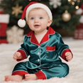 thumbnail image 5 of Family Christmas Pajamas Matching Sets Silk Satin Plus Size Casual Matching Set for Family, 5 of 10