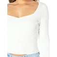 thumbnail image 4 of Celebrity Pink Long Sleeve Sweetheart Rib Top, Women's and Women's Plus, 4 of 4