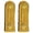 Gold, variant on Classic Blue and Gold Shoulder Epaulettes, Formal Braided Cord Shoulder Boards for Uniforms and Blazers