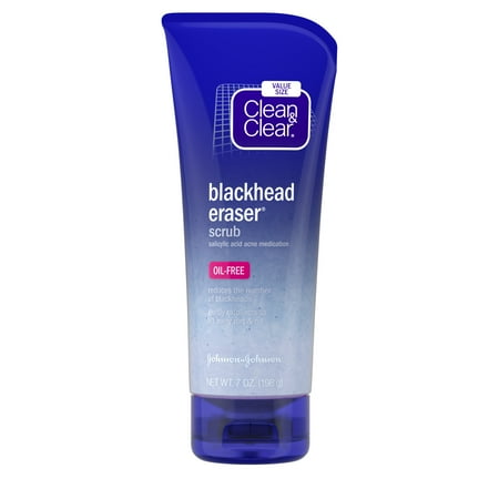 Clean & Clear Blackhead Eraser Facial Scrub, 2% Salicylic Acid, 7 oz