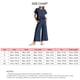 thumbnail image 4 of Conjunto de pantalón ancho y camiseta de manga corta azul marino para mujer: estilo veraniego con volantes elegantes, 4 of 4