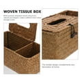 thumbnail image 2 of Shisuyan Multifunction Tissue Storage Box Seaweed Woven 1Pc 9.43X4.72X3.54in, 2 of 8