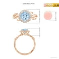 thumbnail image 5 of ANGARA Natural Vintage Inspired 1.12 ct Aquamarine Flower and Vine Ring in 14K Rose Gold for Women (Size-7mm) | March Birthstone, Anniversary, Jewelry Gift for Women | Natural Aquamarine Ring, 5 of 9