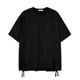thumbnail image 1 of pstuiky Camisas de vestir de manga corta para hombre, Camiseta informal de cuello redondo para hombre, blusa de manga corta, color liso, rasgada camisetas de hombre l, 1 of 6