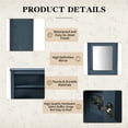 thumbnail image 3 of Pusnapku 24" Bathroom Mirror Cabinet, Wall Mounted over The Toilet Organizer with Hidden Storage,Adjustable Shelves,Space Saving Wood Medicine Cabinet, 3 of 9