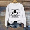 thumbnail image 2 of WREESH Womens Crewneck Sweatshirts St. Patrick's Day Sweatshirts Shamrocks Printed Graphic Sweatshirts Loose Fit Long Sleeved Tops Pullover Sweatshirts White, 2 of 4