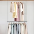 thumbnail image 1 of STO STO 1 Pack Closet Hanging Rod, Length and Height Adjustable Closet Rod, Space-saving Closet Extender Hanging Bar for Hanging Clothes, Chrome, 1 of 4