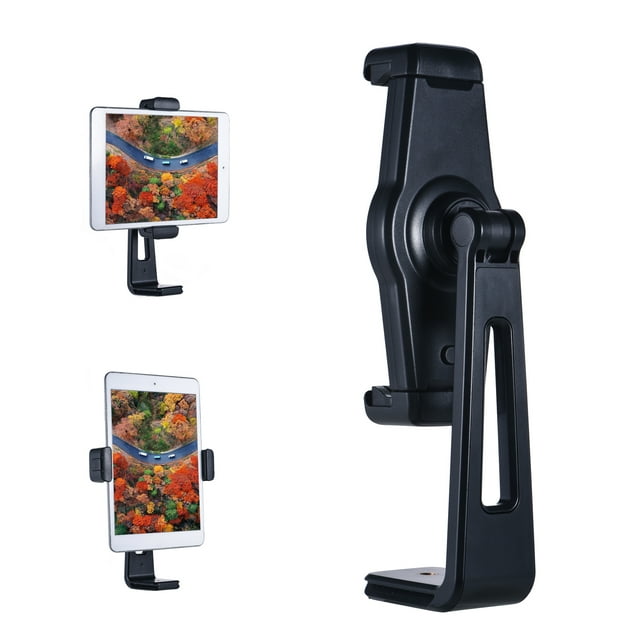 yeacher Adaptateur Universel de Trépied pour Tablette, Pince Réglable pour Tablette avec Trou de Vis de 1/4 Pouce, Support de Chaussure à Froid Double, Remplacement pour iPad Air/ iPad Mini/ iPad Pro
