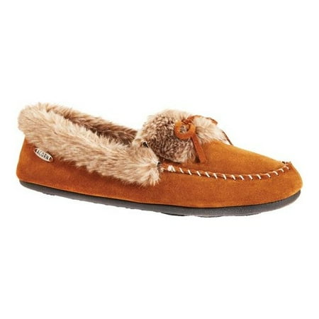 ACORN Women's Cozy Faux Fur Moc Slippers