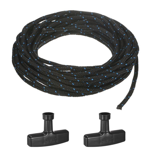 Cuerda de arranque de retroceso Uxcell 5mm 10m Cuerda de nylon con manijas Negro Azul, Negro