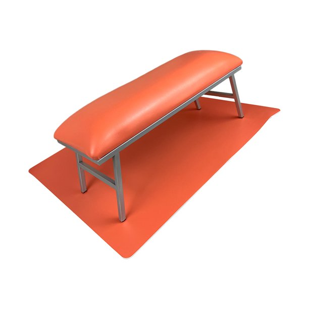 Soporte para reposamanos de uñas, soporte de mano para decoración de uñas con tapete, soporte de mano de escritorio para uñas para el hogar, técnicos Naranja