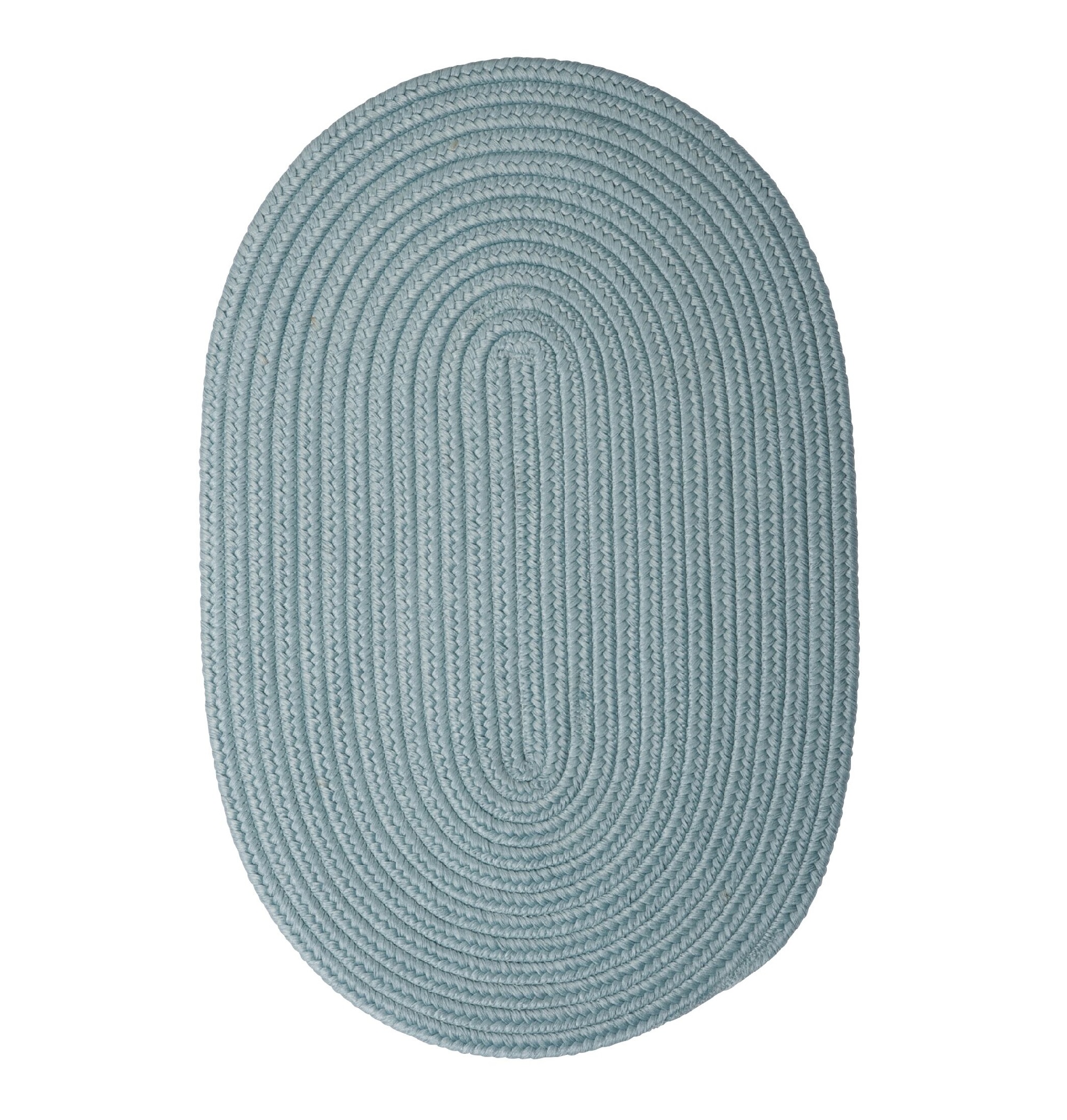 4' Blue Round Braided Rug