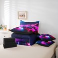 thumbnail image 5 of Homewish 3D Automobile Bedding Comforter Set 7pcs for Boys, Futuristic Racing Car Queen Bedding Sets, Neon Fuchsia Lightning Reversible Queen Sheet Sets, Ultra Soft Bedroom Decor, 5 of 7