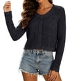 thumbnail image 4 of PBFRDSJ Long Sleeve Cardigan for Women Knit Crochet Button Down Sun Protection Cover Up Trendy Summer Sweaters for Casual Vacation, 4 of 6