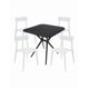 thumbnail image 1 of CONJUNTO DE EXTERIOR MESA LODI NEGRO Y SET DE 4 SILLAS BRIANZA BLANCO, 1 of 7