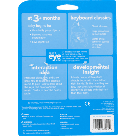 Sassy Keyboard Classics Developmental Toy 1 Ea