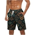 thumbnail image 2 of Shorts Men Casual Men's Casual Shorts Pantalones Cortos Para Hombre Workout Mens Shorts Men Casual Fashion Print Shorts With Pockets Elastic Waist Beach Pants Navy XXXXXL, 2 of 5