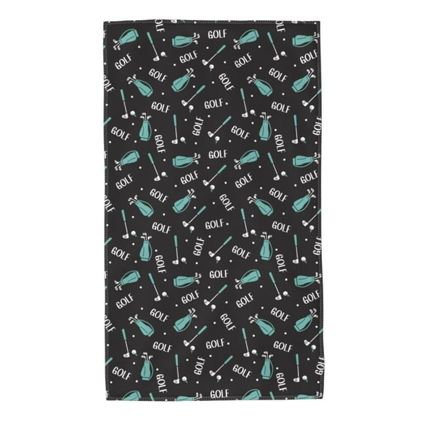 Fotbe Golf Bags And Balls Toalla Premium con Patrón, Toalla de Microfibra de Secado Rápido, Ligera y Altamente Absorbente (27.5x16in), Ideal para Uso Diario