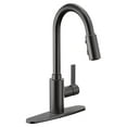 thumbnail image 3 of Moen Robinet de Cuisine Moderne à Poignée Unique Noir Mat avec Pulvérisateur Rétractable, Tête d'Amarrage Réflexive, Robinet pour Évier de Cuisine, Buanderie, Bar avec Boost de Puissance pour un Nettoyage Plus Rapide, 7882BL, 3 of 9