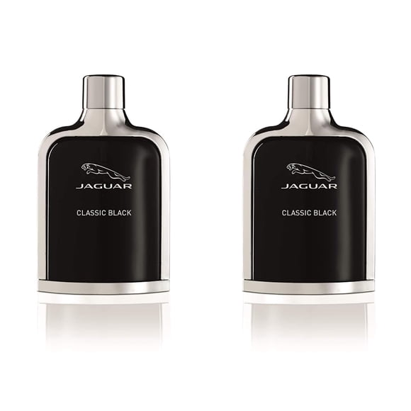 Perfume Jaguar Classic Black para hombre 100 ml (paquete de 2)