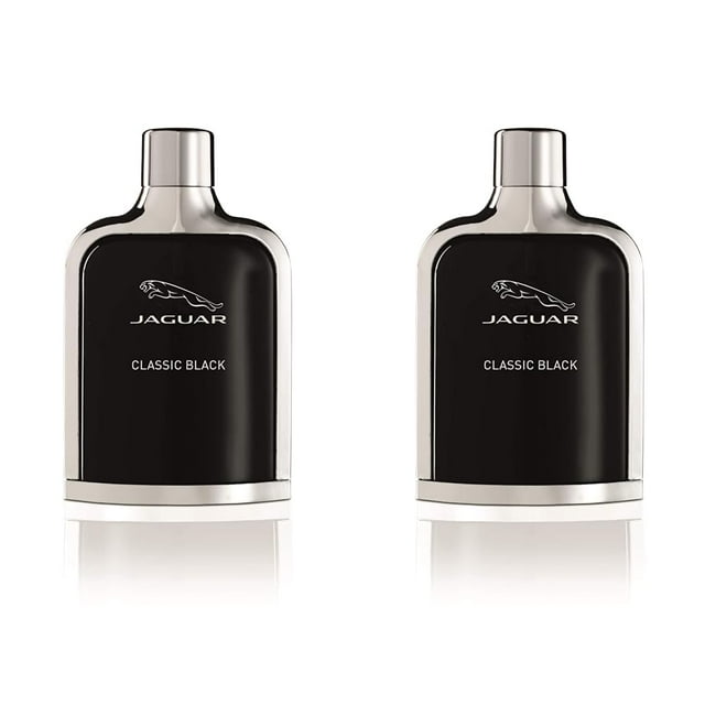 Perfume Jaguar Classic Black para hombre 100 ml (paquete de 2)